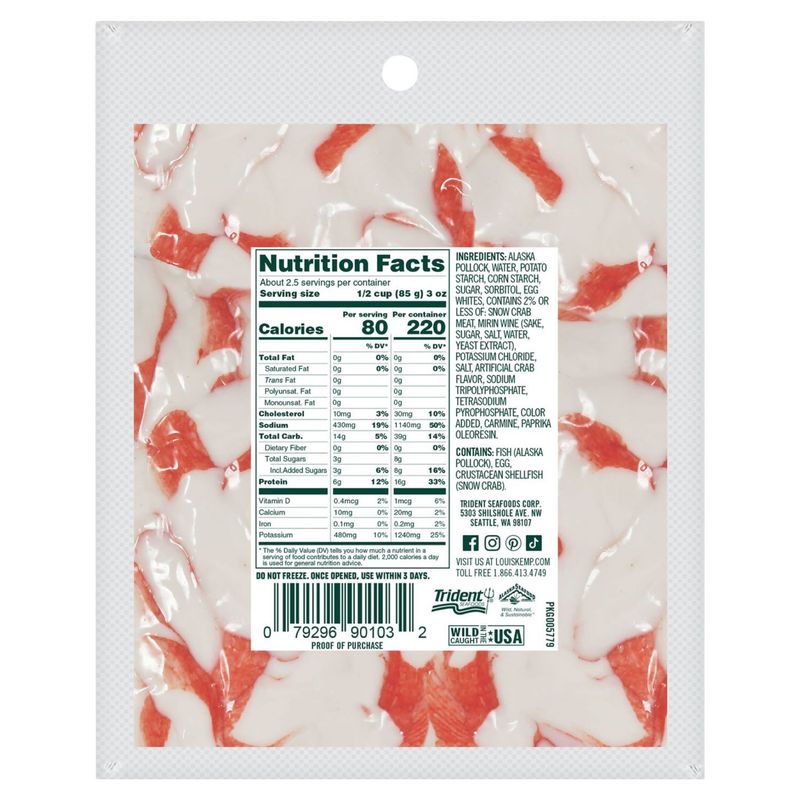 Louis Kemp Flake Style Crab Delights, 8 oz