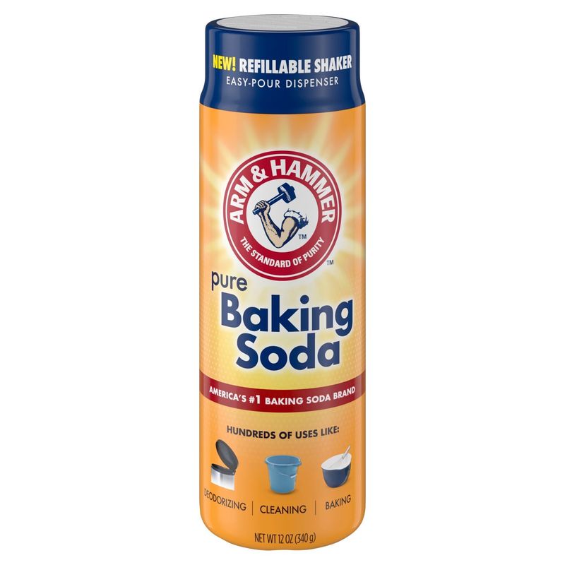 Arm &amp; Hammer Pure Baking Soda Refillable Shaker, 12 oz