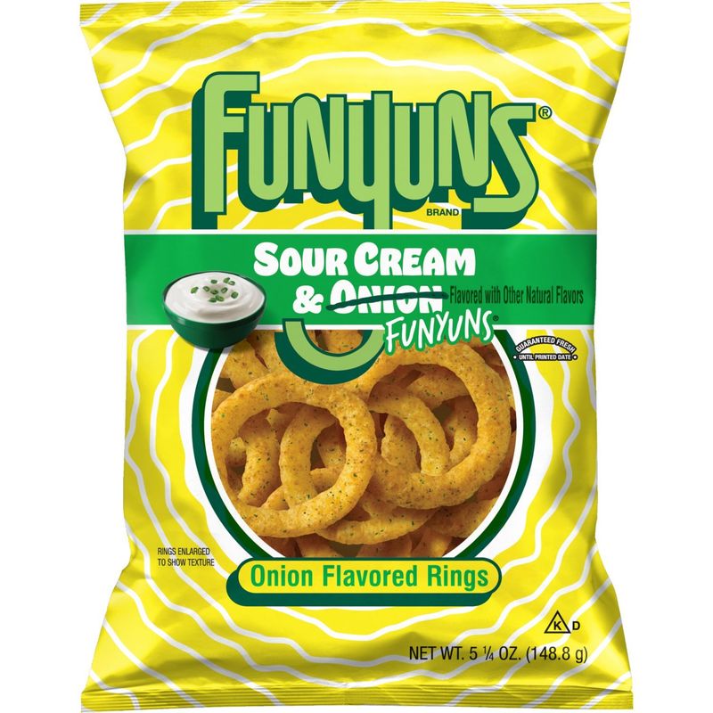 Funyuns Onion Flavored Rings Sour Cream &amp; Onion 5 1/4 Oz