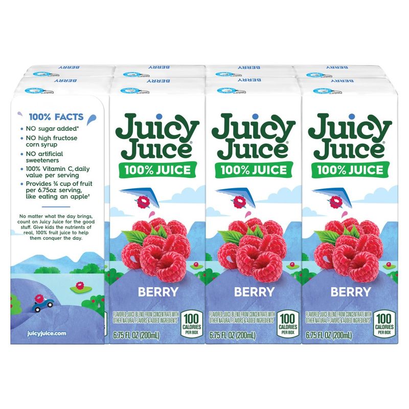 Juicy Juice Berry 100% Juice, 6.75 fl oz, 8 count