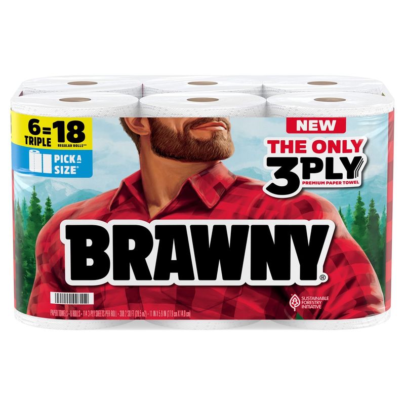 Brawny Pick-A-Size Paper Towels, 6 count