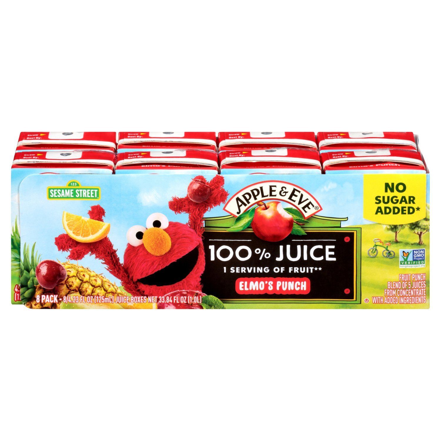 Apple &amp; Eve Elmo's Punch 100% Juice, 4.23 fl oz, 8 count
