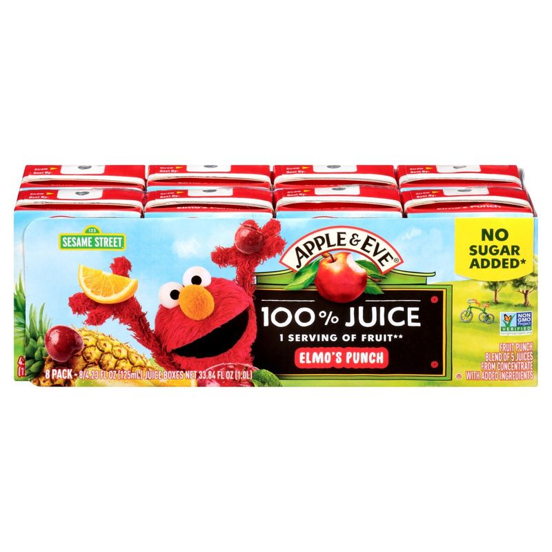 Apple &amp; Eve Elmo's Punch 100% Juice, 4.23 fl oz, 8 count