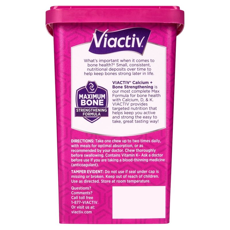 Viactiv Calcium + Bone Milk Chocolate Soft Chews Dietary Supplement, 100 count
