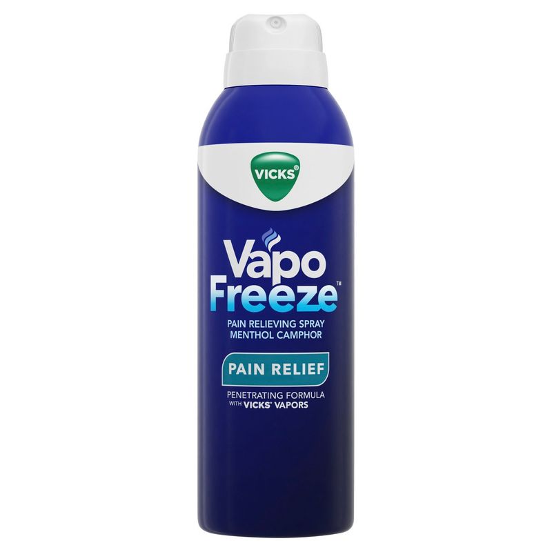 Vicks VapoFreeze Topical Pain Spray 3.0oz, Maximum Strength Menthol+ for Muscle Pain Relief, Joint