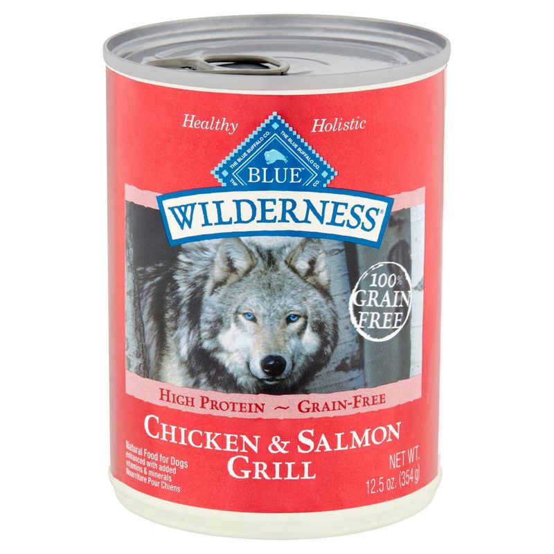 The Blue Buffalo Co. Blue Wilderness Chicken &amp; Salmon Grill Natural Food for Dogs, 12.5 oz