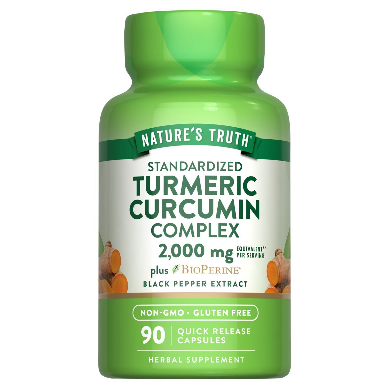 Nature's Truth Standardized Turmeric Curcumin Complex Herbal Supplement, 90 count