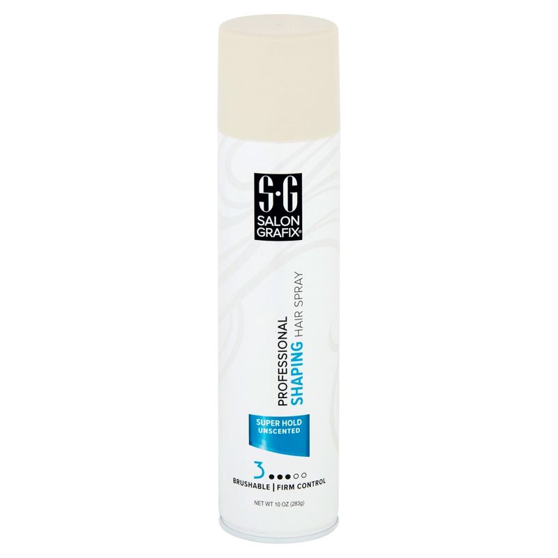 Salon Grafix Super Hold Unscented Professional Shaping Hair Spray, 10 oz