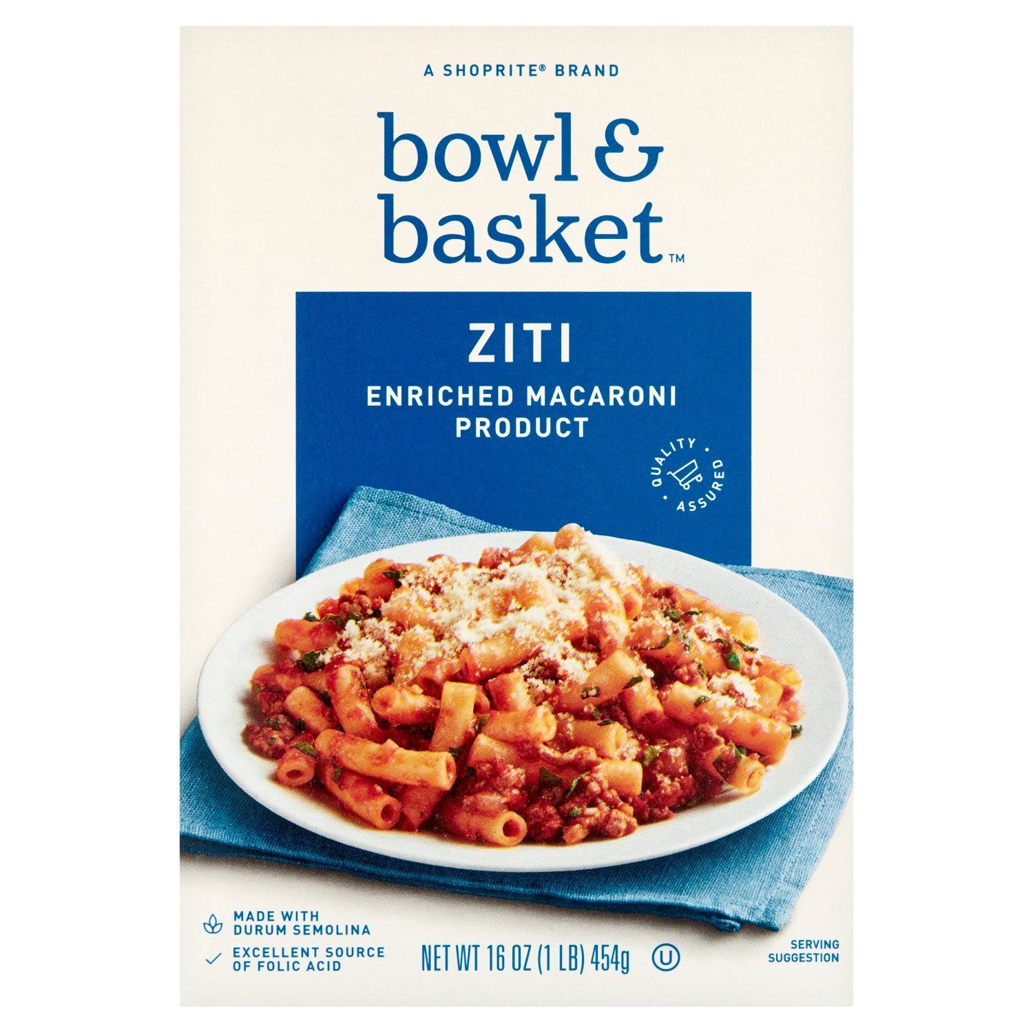 Bowl &amp; Basket Ziti Pasta, 16 oz