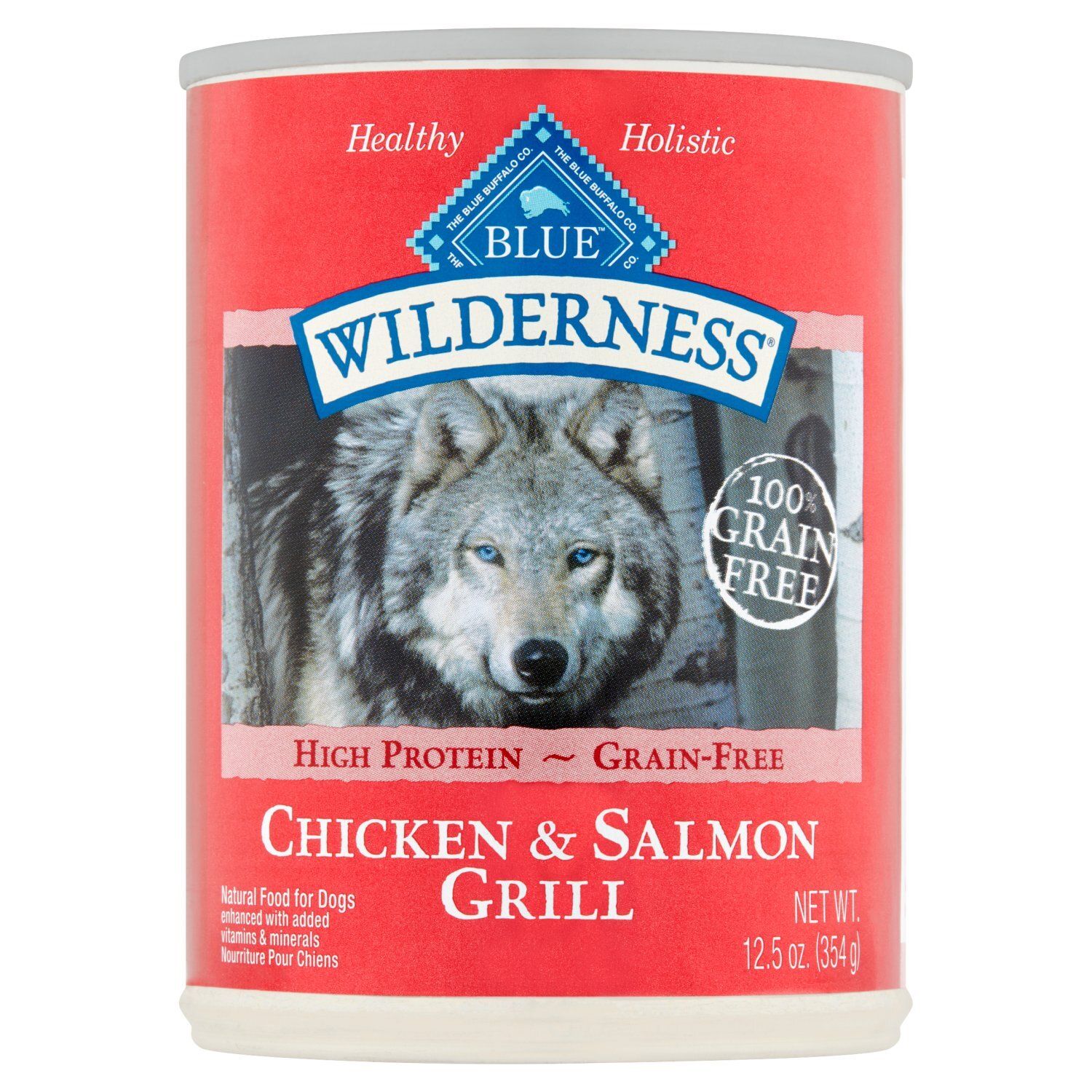 The Blue Buffalo Co. Blue Wilderness Chicken &amp; Salmon Grill Natural Food for Dogs, 12.5 oz