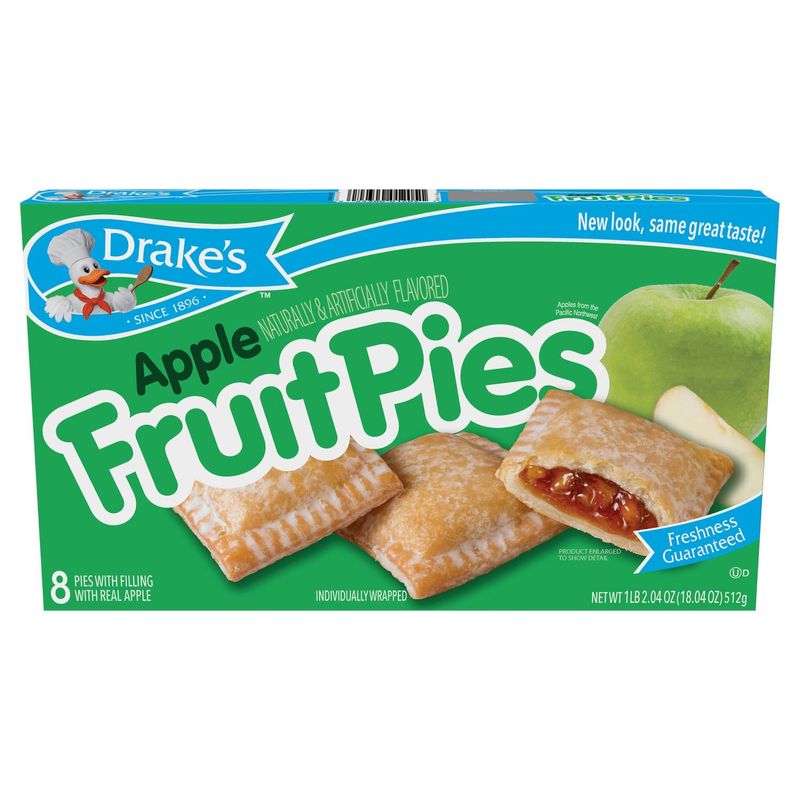 Drake's Apple Fruit Pies, 8 count, 1 lb 2.04 oz