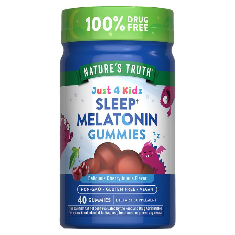 Nature's Truth Just 4 Kidz Sleep Melatonin Gummies Dietary Supplement, 40 count