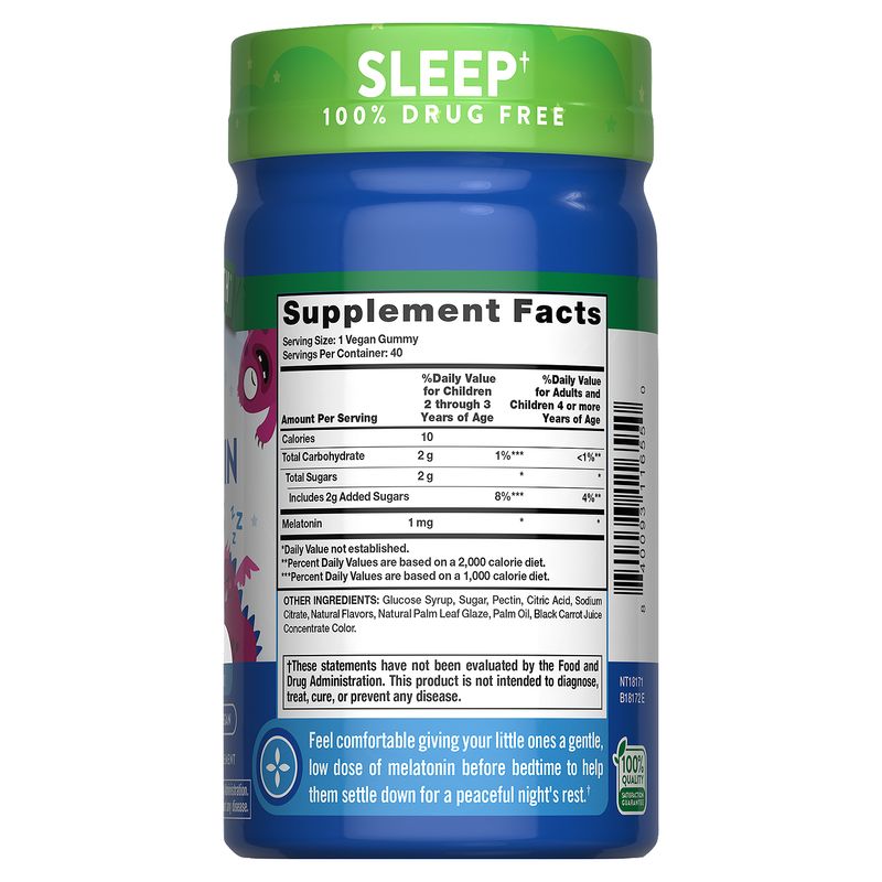 Nature's Truth Just 4 Kidz Sleep Melatonin Gummies Dietary Supplement, 40 count