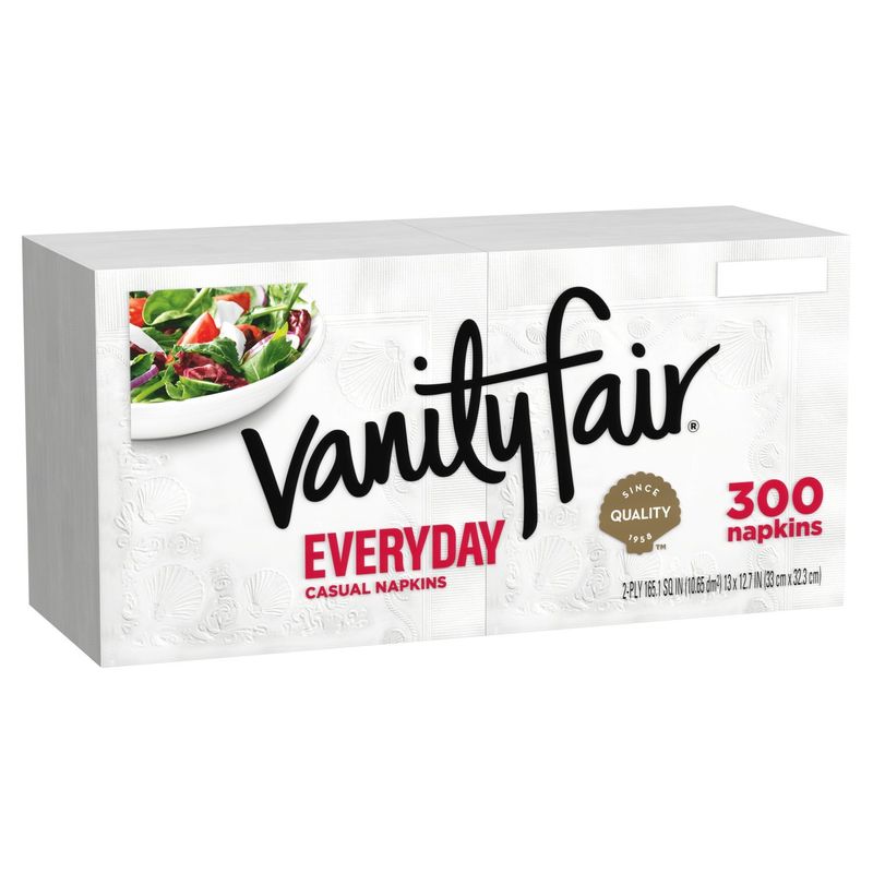 Vanity Fair® Everyday Casual Napkins, Disposable White Paper Napkins, 300 Count