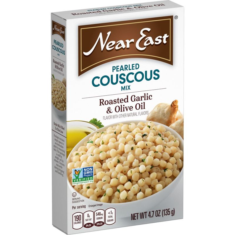 Near East Pearled Couscous Mix Roasted Garlic &amp; Olive Oil 4.7 Oz