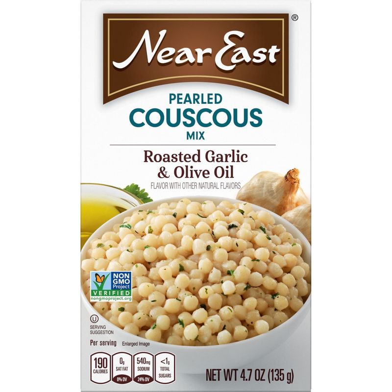 Near East Pearled Couscous Mix Roasted Garlic &amp; Olive Oil 4.7 Oz