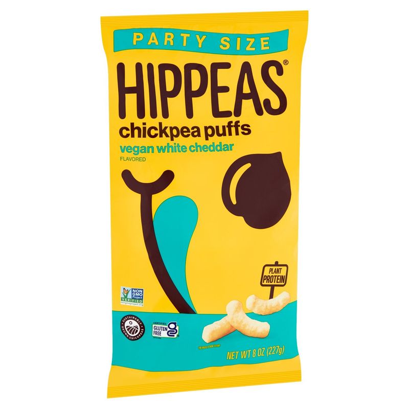 Hippeas Vegan White Cheddar Flavored Chickpea Puffs Party Size, 8 oz