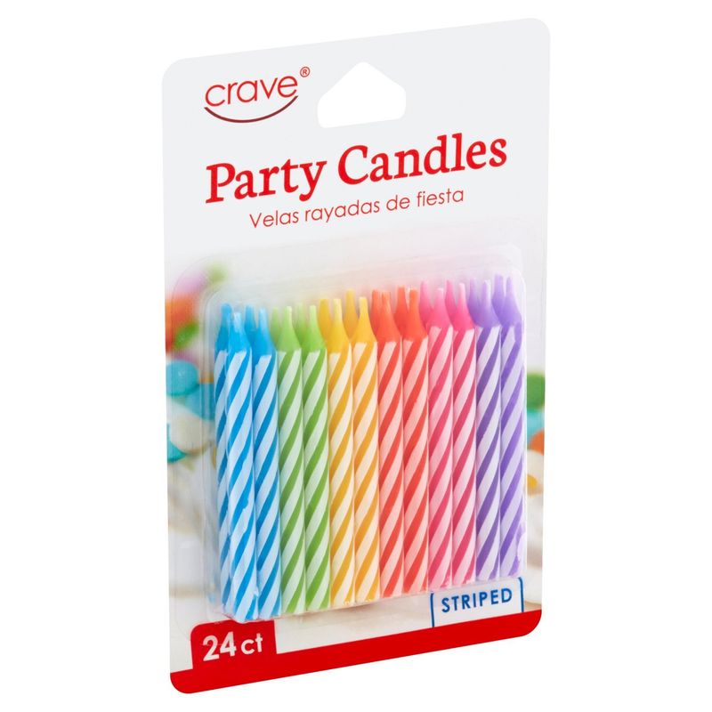 Crave Party Candles, 24 count