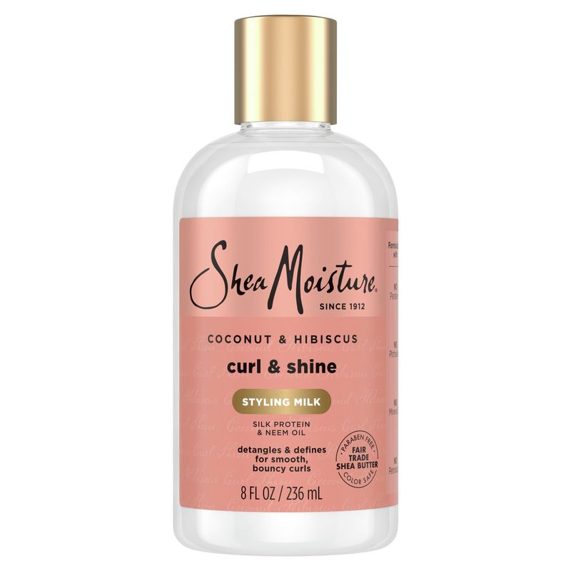 SheaMoisture Coconut &amp; Hibiscus Curl &amp; Shine Styling Milk, 8 fl oz