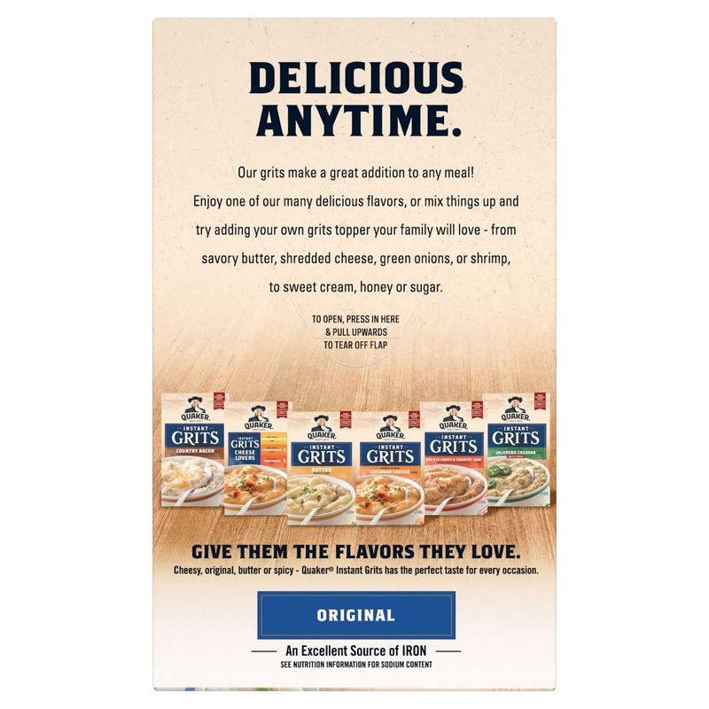 Quaker Original Instant Grits, 0.98 oz, 10 count