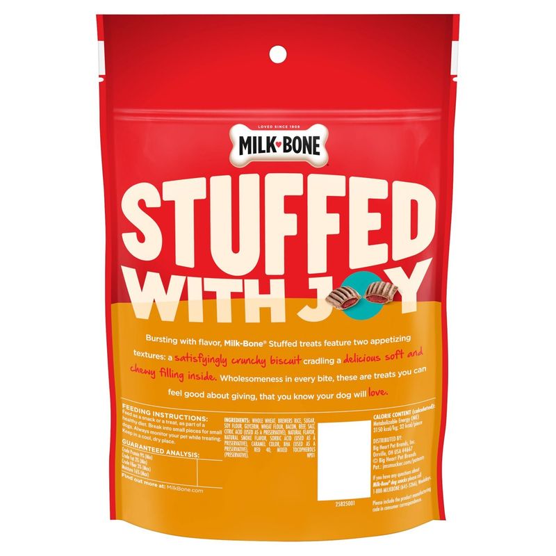 Milk-Bone with Real Bacon &amp; Beef Stuffed Dog Snacks, 10 oz