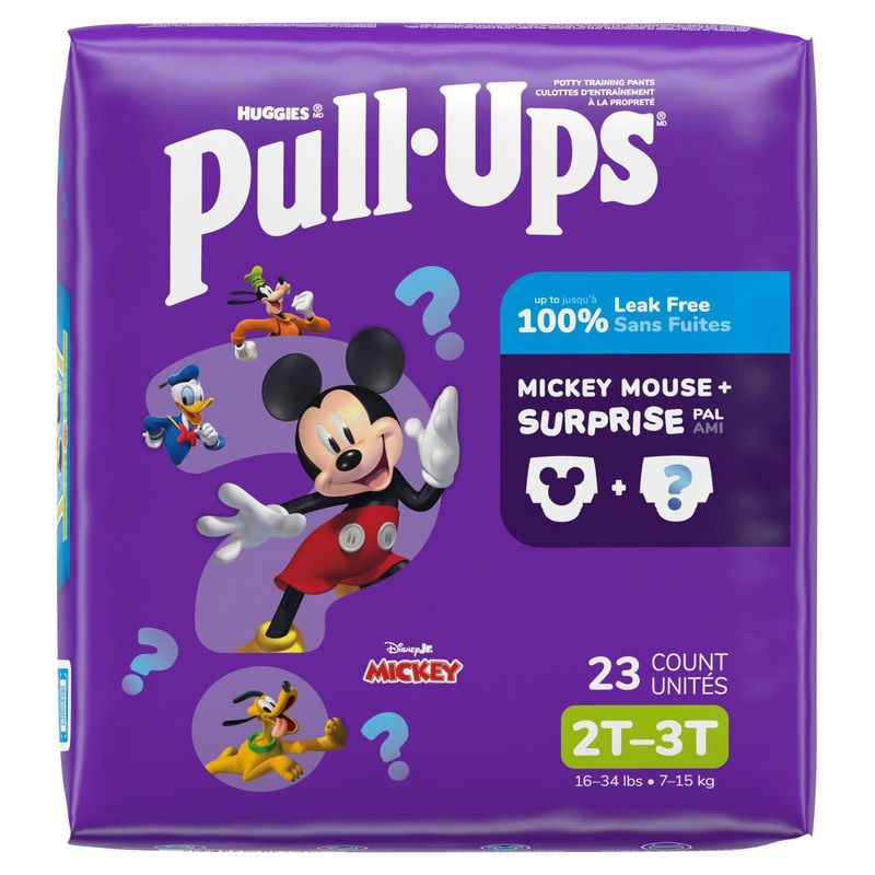 Huggies Pull-Ups Disney Jr. Mickey Potty Training Pants, Size 2T-3T, 16-34 lbs, 23 count