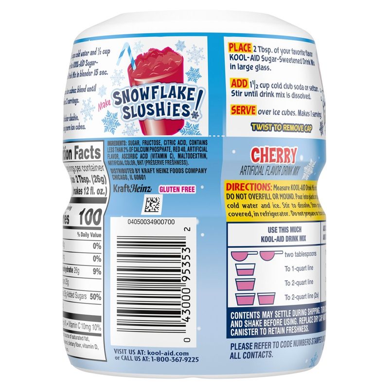 Kool-Aid Snow Day Cherry Flavor Drink Mix, 19 oz