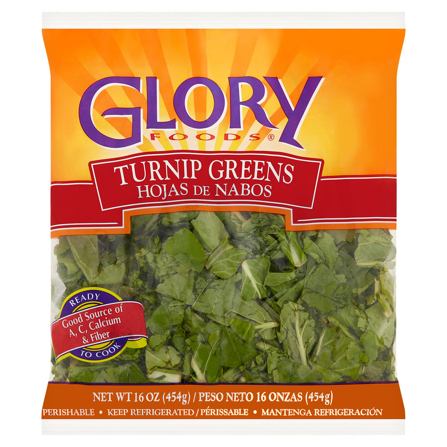 Glory Foods Turnip Greens, 1 lb bag