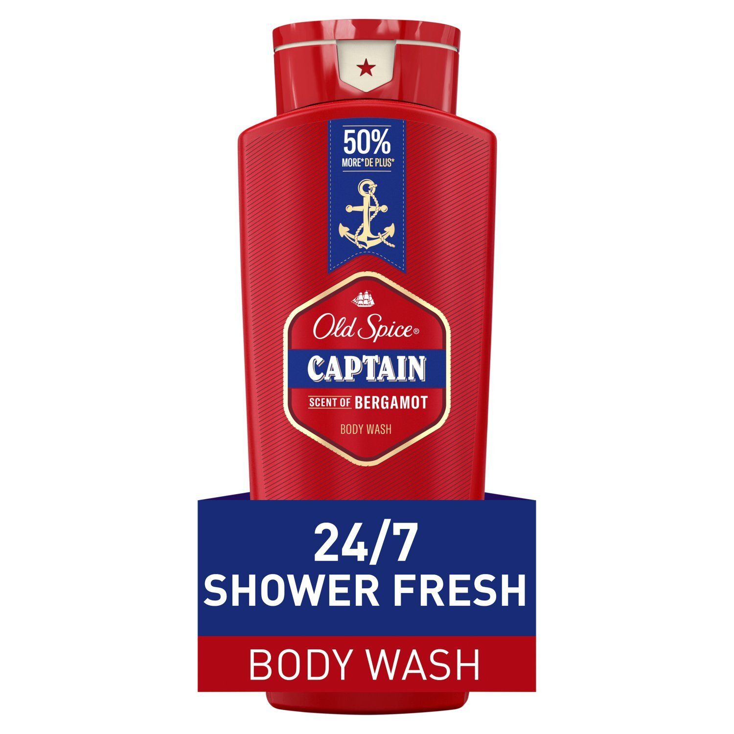 Old Spice Captain Scent of Bergamot Body Wash, 24 fl oz