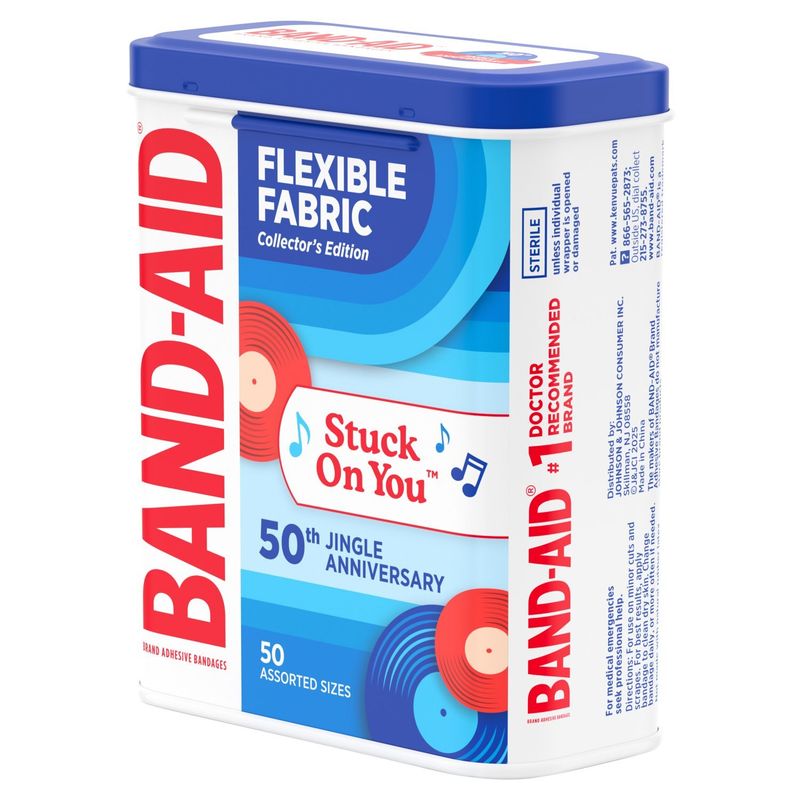 Band-Aid Flexible Fabric Adhesive Bandages Collector's Edition, 50 count
