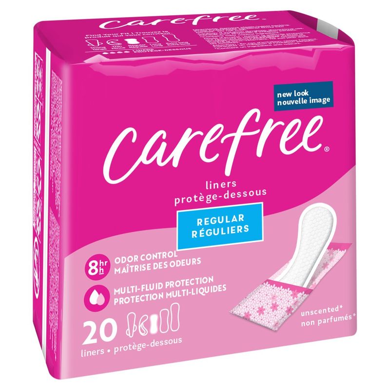 Carefree Unscented Regular Liners, 20 count