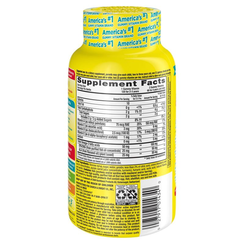 Vitafusion L'il Critters Omega-3 EPA, DHA &amp; ALA Gummies Dietary Supplement, 120 count