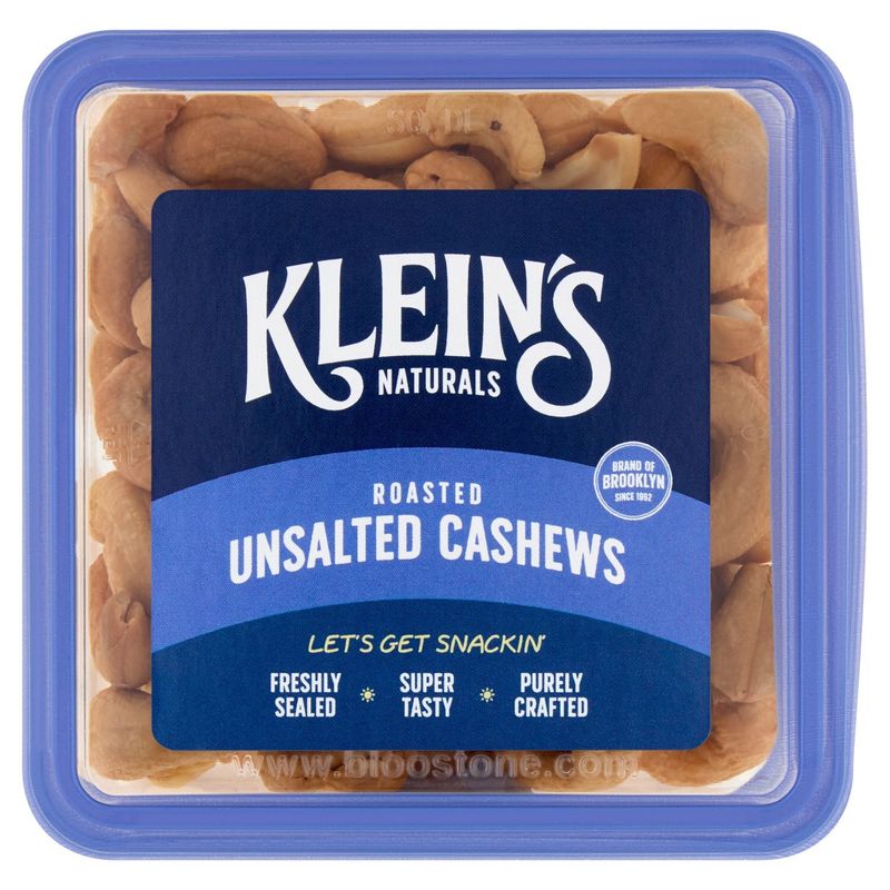 Klein's Naturals Roasted Unsalted Cashews, 7 oz