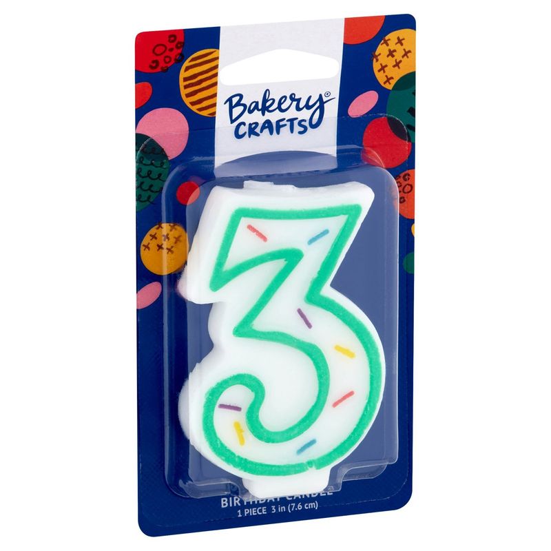 Bakery Crafts 3 in 3 Birthday Candle