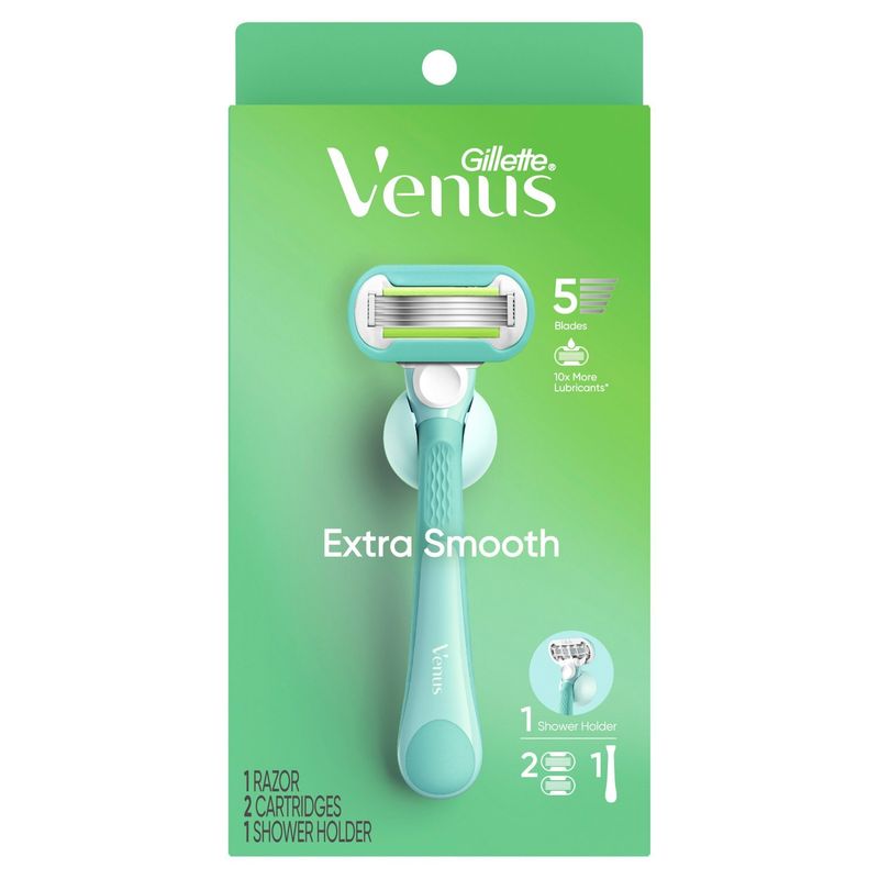 Gillette Venus Extra Smooth Razor, Cartridges and Shower Holder