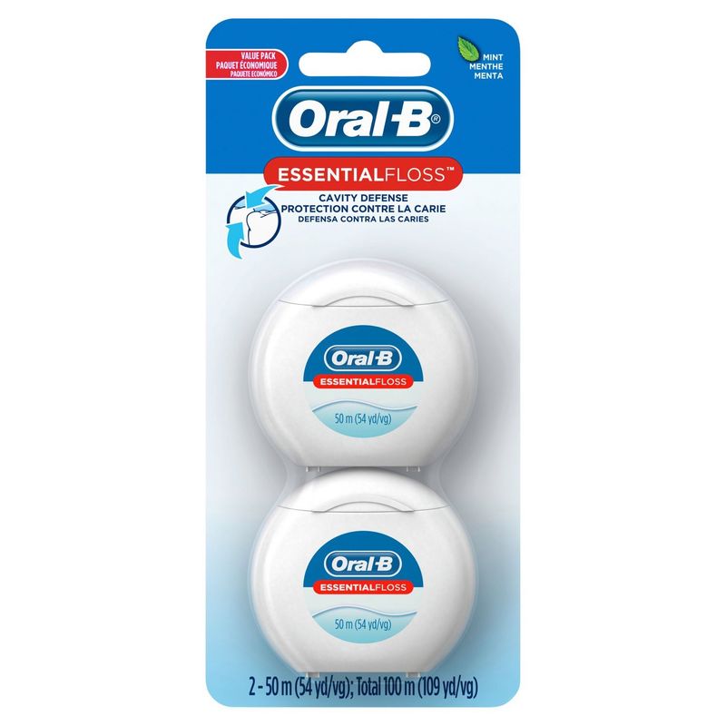 Oral-B Mint Cavity Defense Essential Floss Value Pack, 2 count