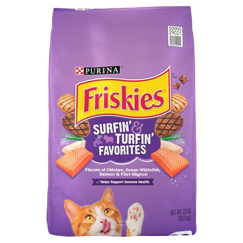 Purina Friskies Surfin' &amp; Turfin' Favorites Cat Food, 22 lb