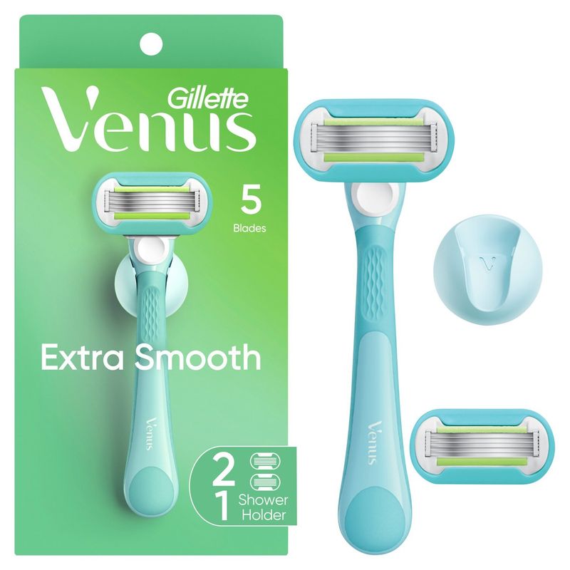 Gillette Venus Extra Smooth Razor, Cartridges and Shower Holder