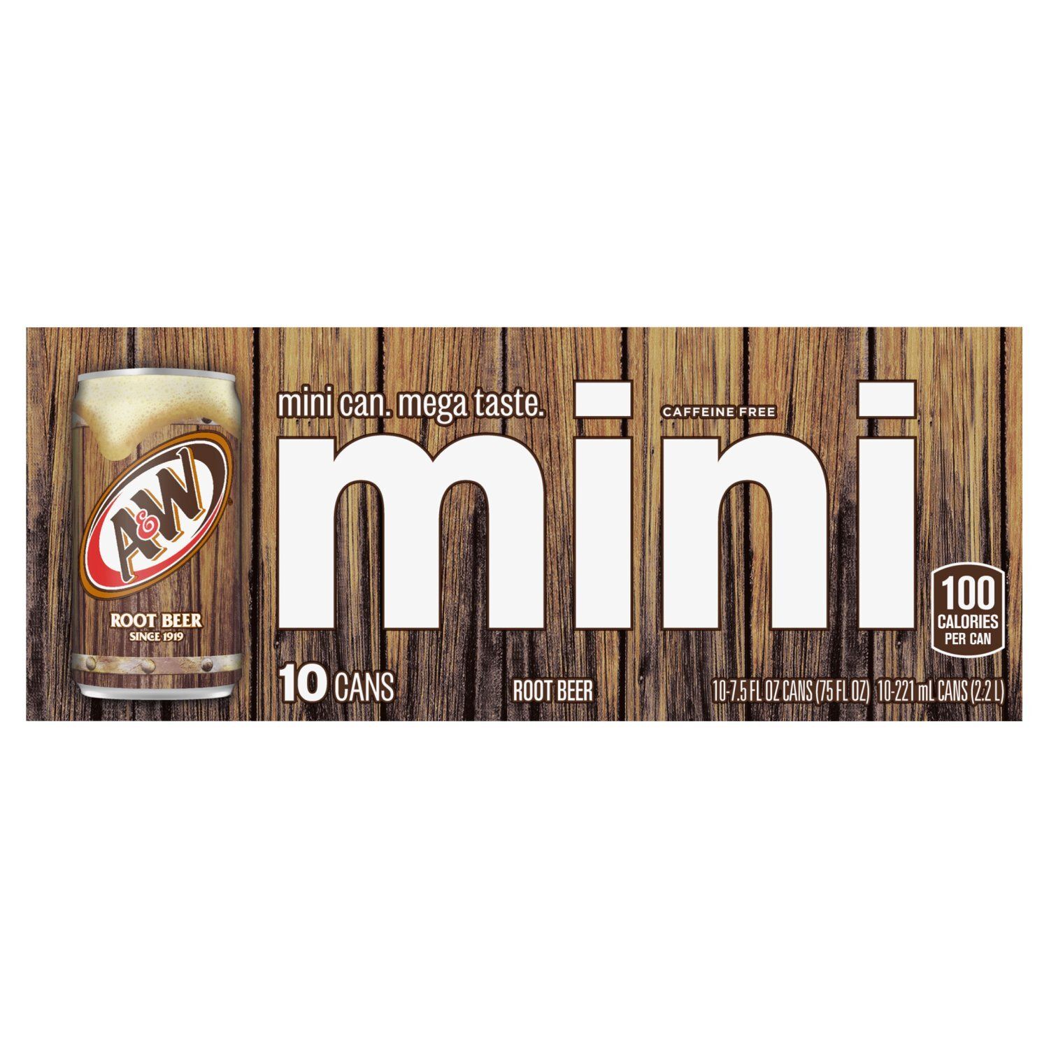 A&amp;W Mini Root Beer, 7.5 fl oz, 10 count