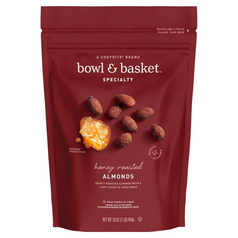 Bowl &amp; Basket Specialty Honey Roasted Almonds, 16 oz