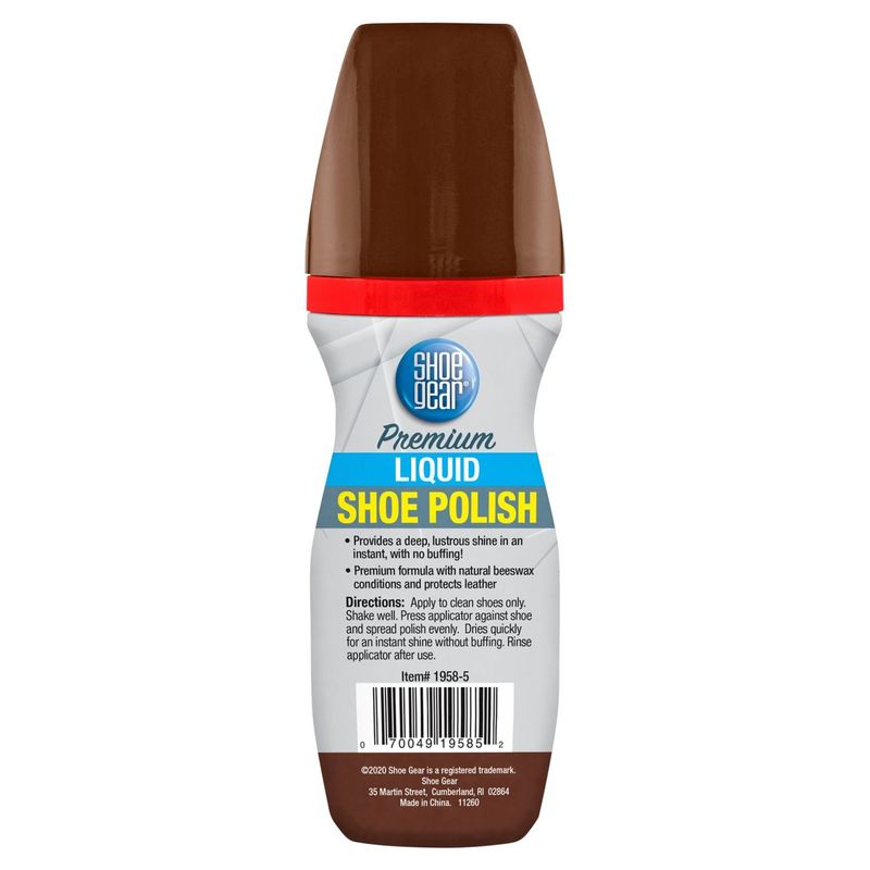 Shoe Gear Brown Premium Liquid Shoe Polish, 2.5 fl oz