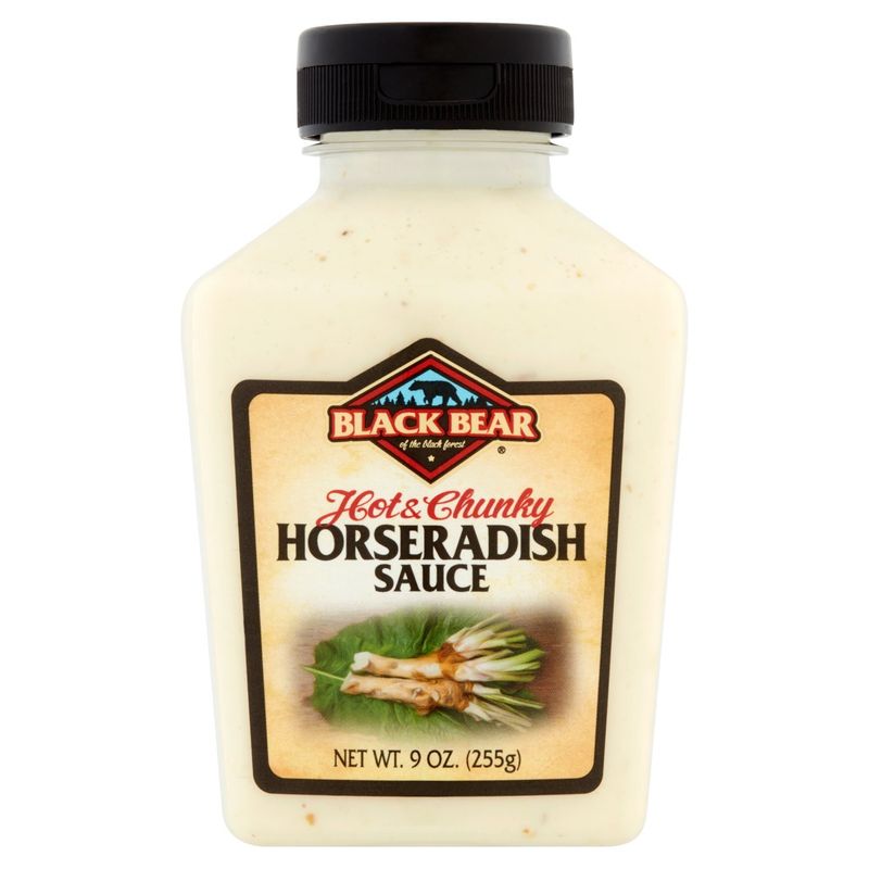 Black Bear Hot &amp; Chunky Horseradish Sauce, 9 oz