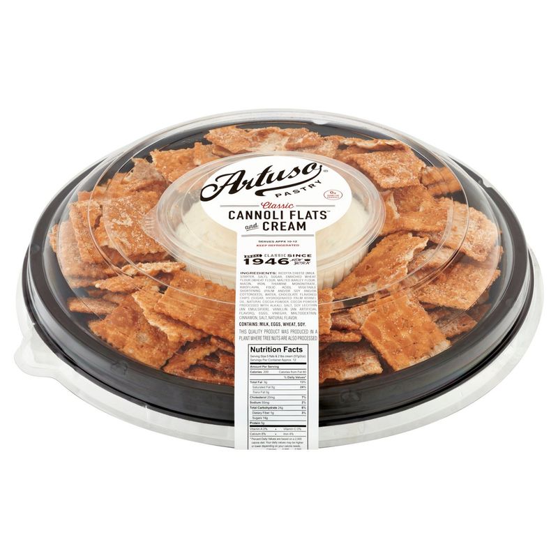 Artuso Pastry Classic Cannoli Flats and Cream, 25 oz