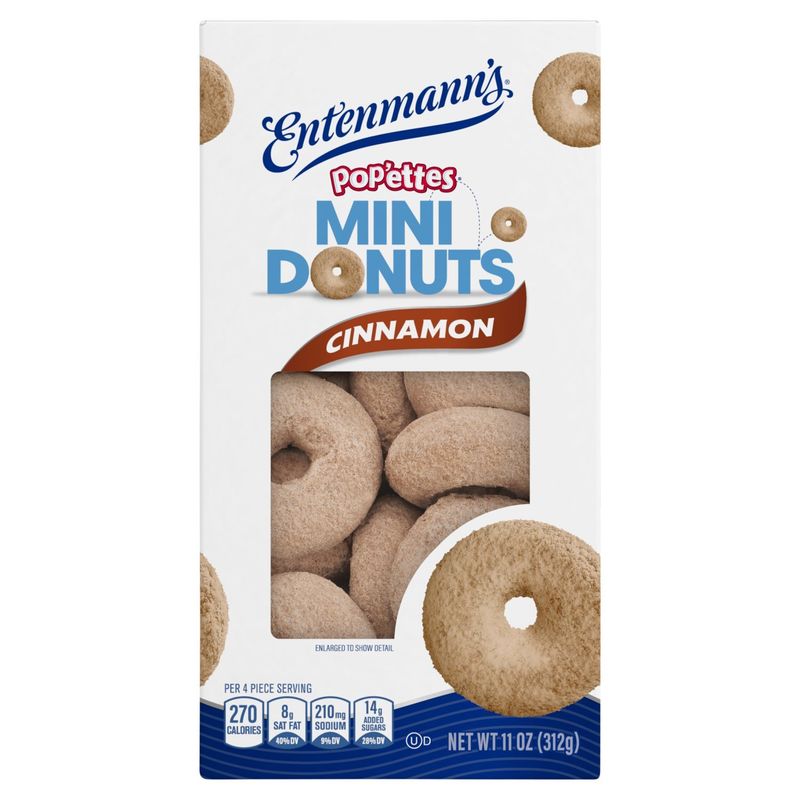 Entenmann's Pop'ettes Cinnamon Mini Donuts, 11 oz