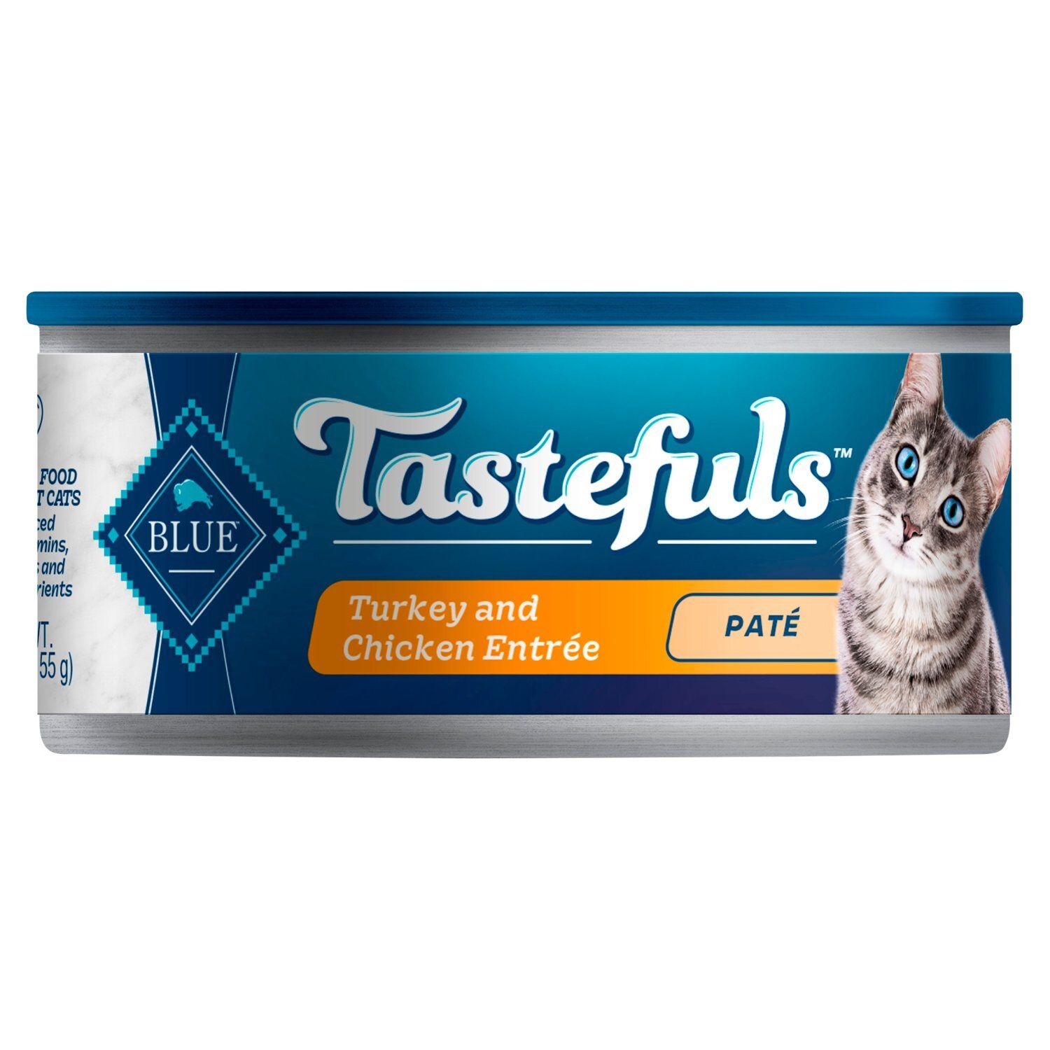Blue Buffalo Tastefuls Natural Pate Wet Cat Food, Turkey &amp; Chicken Entrée 5.5-oz Can