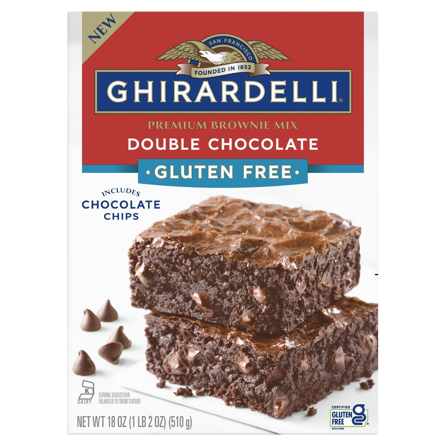 Ghirardelli Gluten Free Double Chocolate Premium Brownie Mix, 18 oz