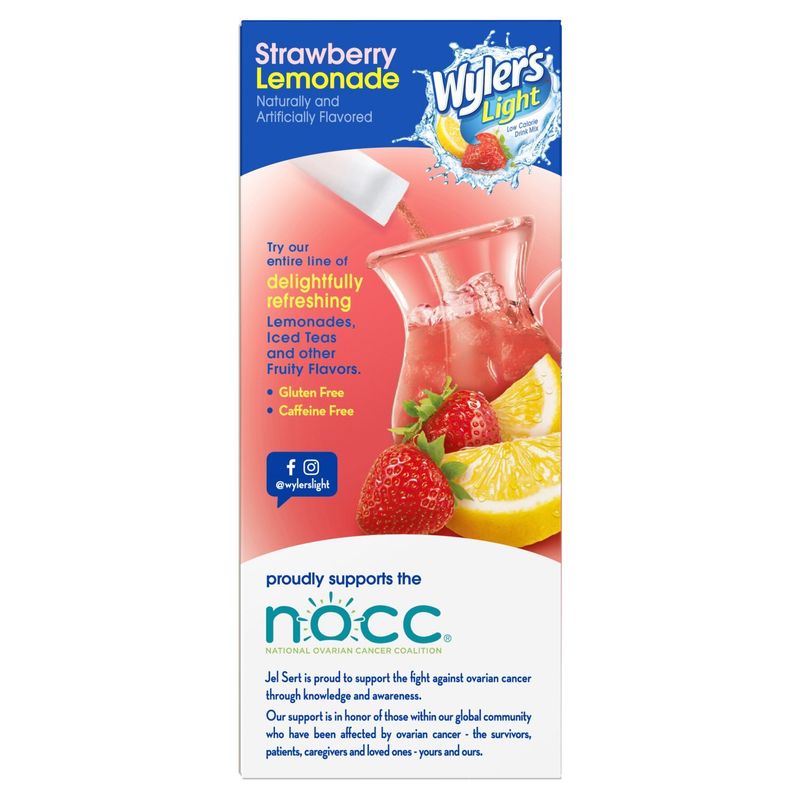 Wyler's Light Strawberry Lemonade Low Calorie Drink Mix, 6 count, 2.27 oz
