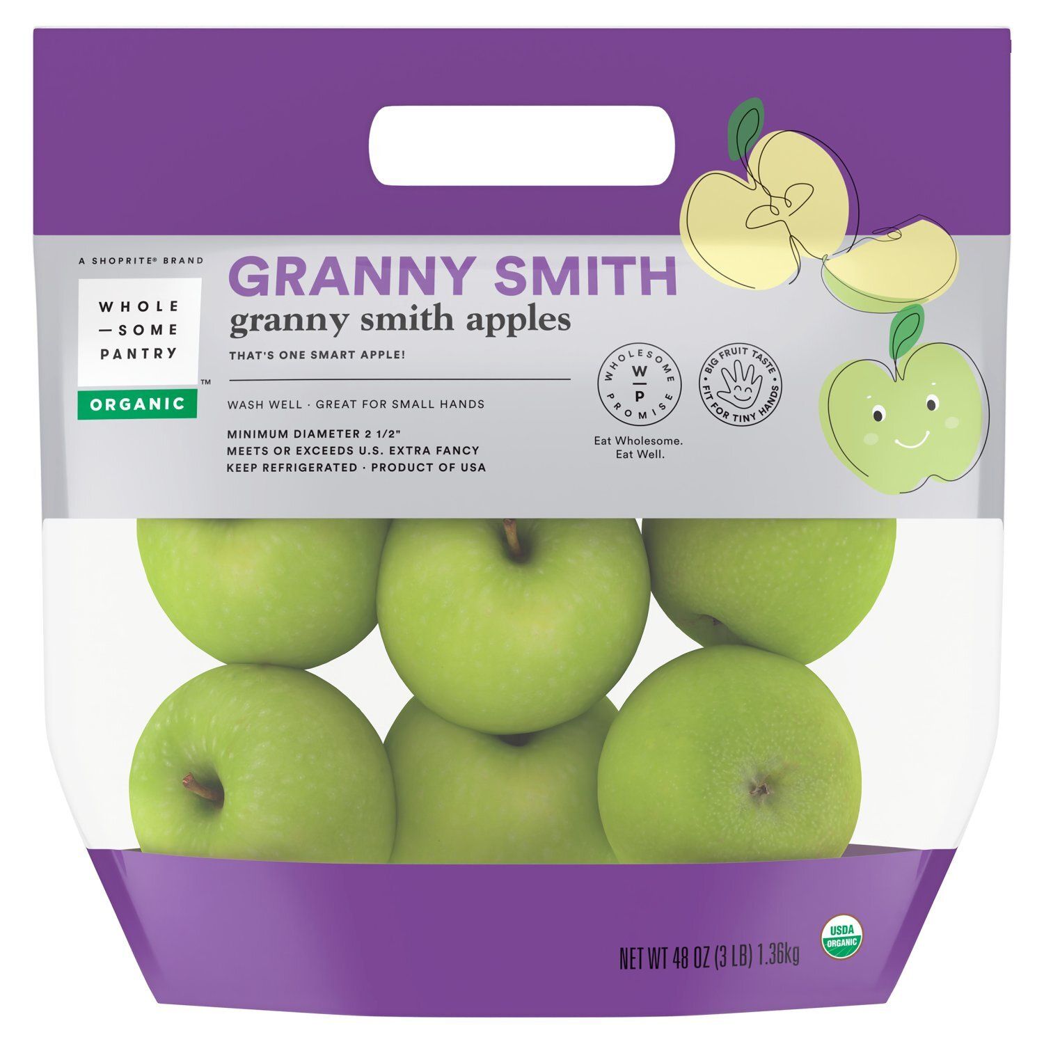 Wholesome Pantry Organic Granny Smith Apples, 3 lb bag