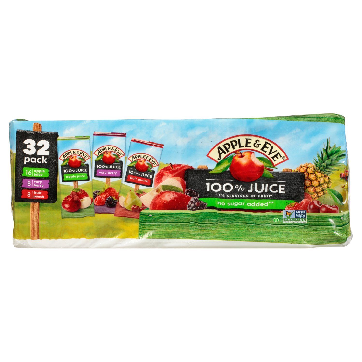 Apple &amp; Eve 100% Juice Variety Pack, 6.75 fl oz, 32 count
