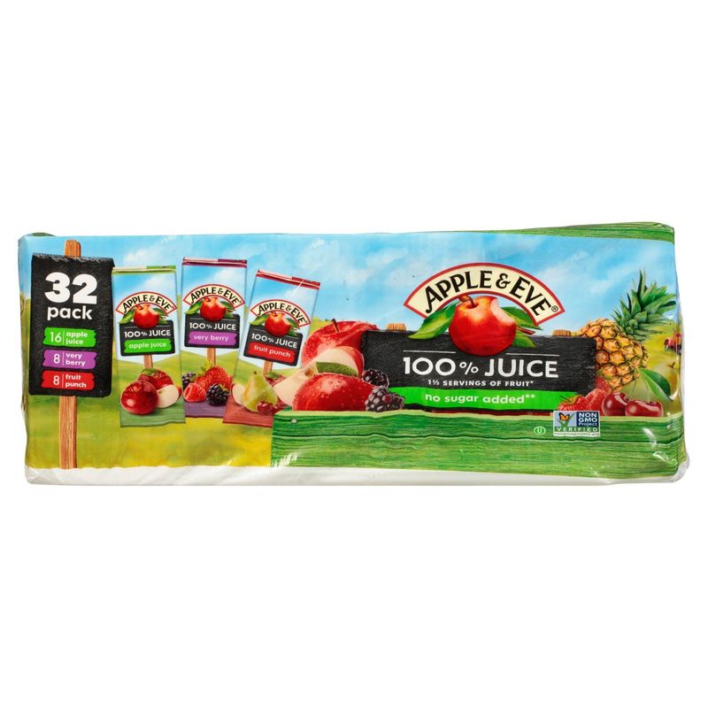 Apple &amp; Eve 100% Juice Variety Pack, 6.75 fl oz, 32 count